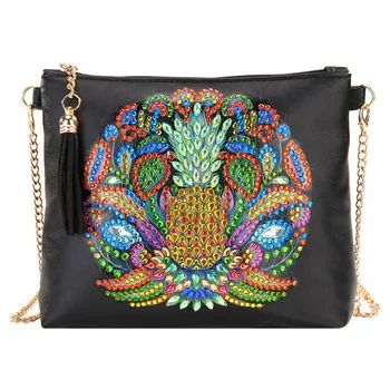 

DIY Special Shape Diamond Painting Chain Shoulder Bag Leather Women Clutch Storage Bag Christmas Gift for Girlfriend