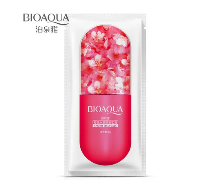 10 шт BIOAQUA маска-желе для ухода за лицом алоэ вера/черника/цветение вишни три вида на выбор увлажняющая Желейная маска для лица для сна - Цвет: cherry blossom 10pcs