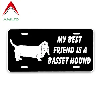 

Aliauto Funny Car Sticker My Friend Is A Basset Hound Reflective Vinyl Decal for Mitsubishi Lancer Leon Renault Opel,14cm*7cm
