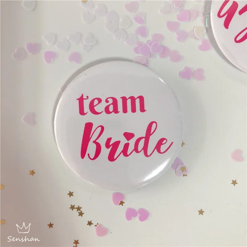 6PcsSet White Hen Night Hen Party Bride to Be team bride Bachelorette Badges 1 Bride 5 Team Bride QT80 (1)