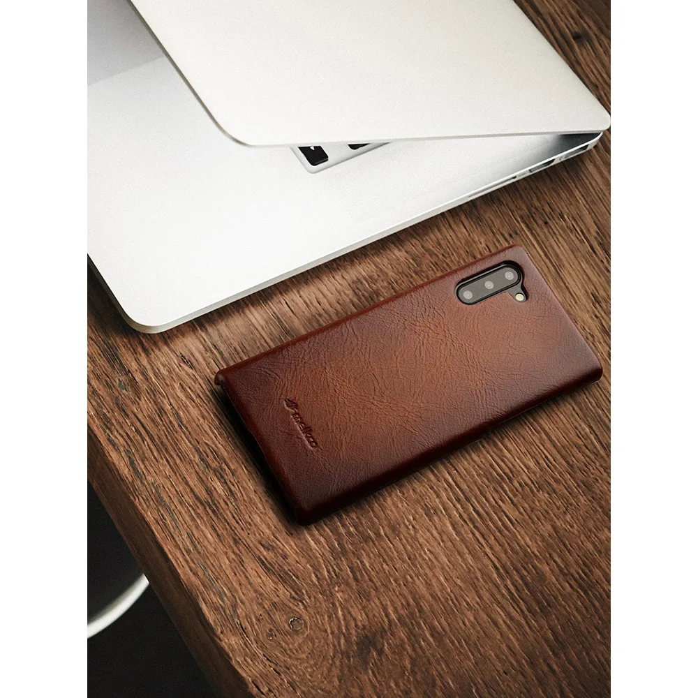 Premium Cowhide Leather Phone Case - Luxurious Back Cover for Business Professionals