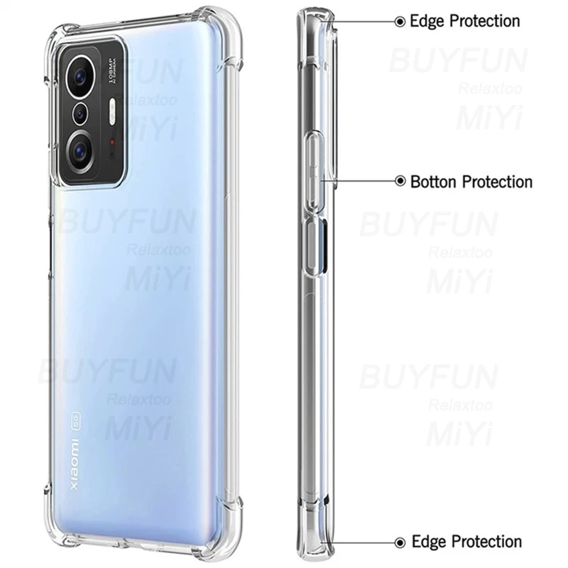 Shockproof coque for xiaomi 11t pro case xiaomi11t xiomi mi11t mi 11 t pro soft silicone protective fundas phone waterproof case phone case phone protector cover leather phone case
