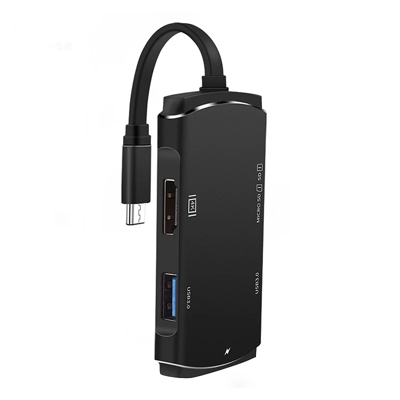 6 в 1Usb C концентратор Тип C адаптер с type C зарядный порт до 4 к Hdmi и Sd/Micro Sd/Tf смарт-карт ридер и 2 Usb 3,0 Pd концентратор Po