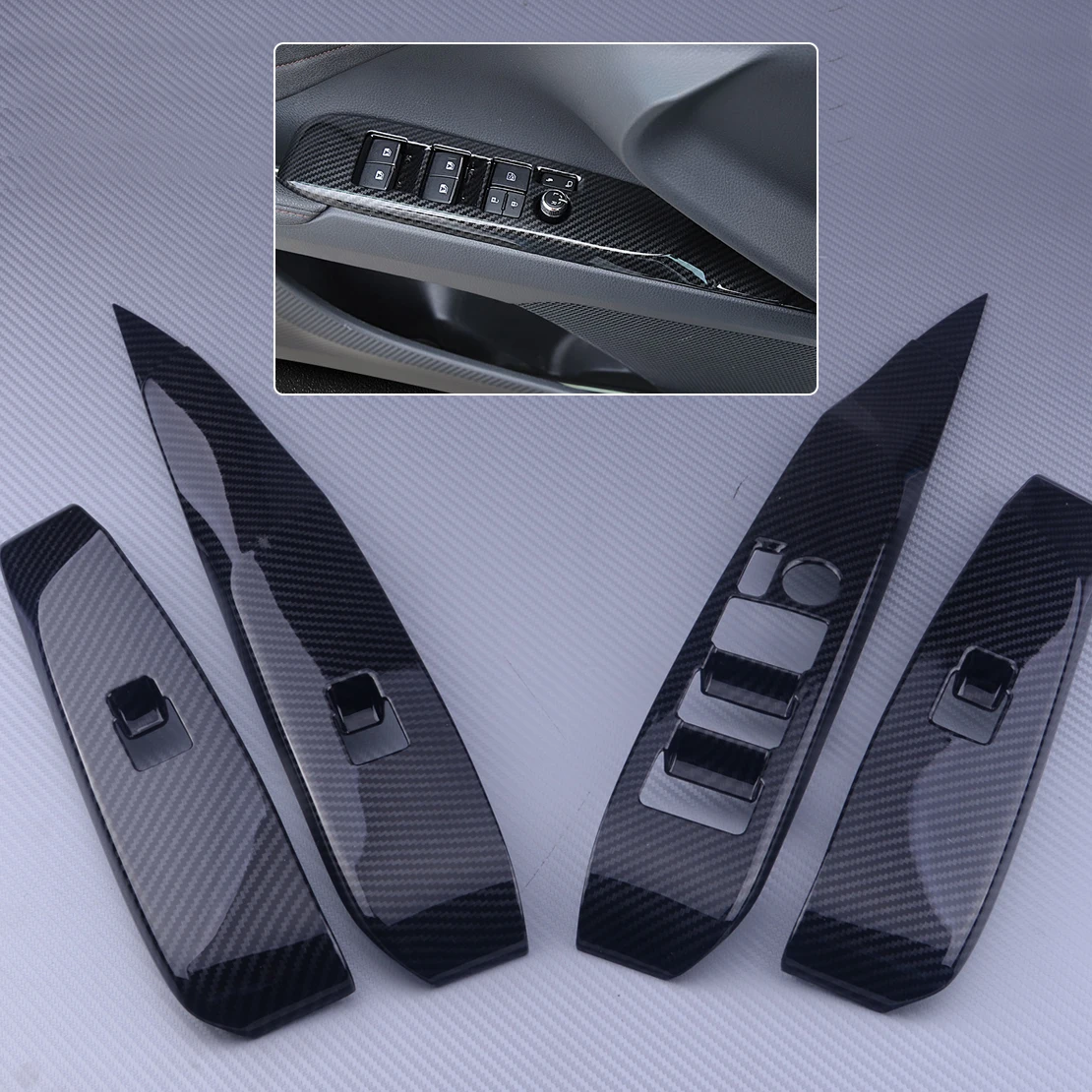 Крышка переключателя кнопки подъема двери и окна из АБС-пластика 4 шт. для Toyota Camry