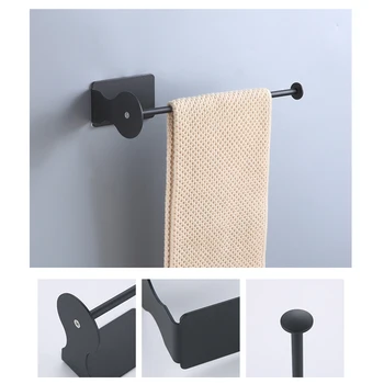 

Paper Holder Vertical Horizontal Dustproof Bar Hanging Kitchen Towel Rack Stainless Steel Cabinet Wall Mounted Storage Shelf