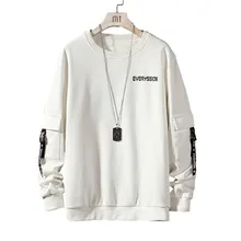 El Barco Осень Хип Хоп Белый мужской свитер с принтом уличная серая мужская Толстовка Топы Мягкий Harajuku черный студенческий пуловер пальто