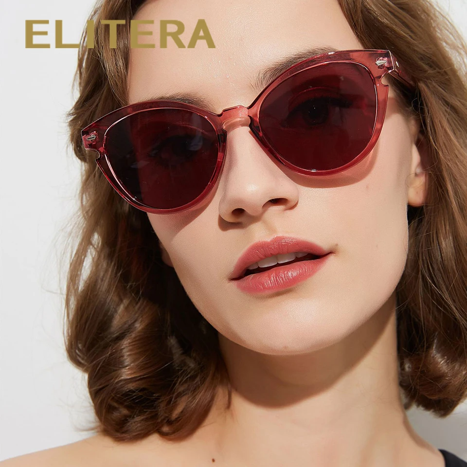 ELITERA модные заклепки солнечные очки Женские Винтаж UV400 солнцезащитный крем |
