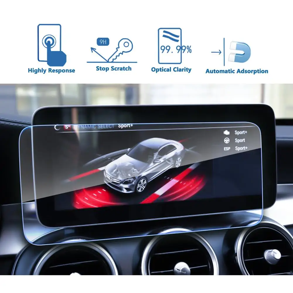 Best LFOTPP Car Multimedia System Screen Protector For Mercedes benz C CLASS W205 10.25Inch Display Auto Interior Protective Sticker