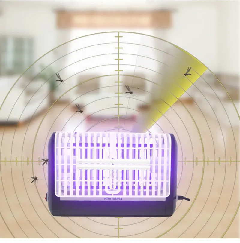 Крытый насекомых ошибках Fly Zapper репелленты электрическим током моли Mosquito Убийца лампы 12 Вт Fly Trap открытый энергосбережения от комаров лампа
