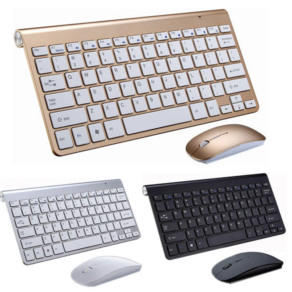 Office Supplies 2.4G Wireless Keyboard and Mouse Mini Multimedia Keyboard Mouse Combo Set For Notebook Laptop Mac Desktop PC TV