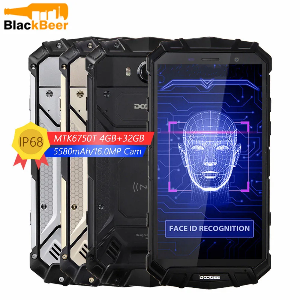 Смартфон DOOGEE S60 Lite 5 2 дюйма IP68 водонепроницаемый четырехъядерный 4 ГБ 32 Android 8 1 LTE