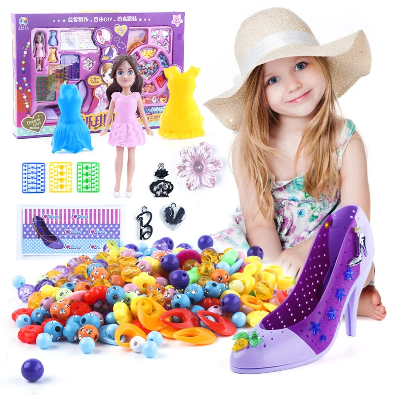 

Research Qi Children GIRL'S Handmade Educational Beaded Bracelet Children Assembly DIY Shoe Toy Set