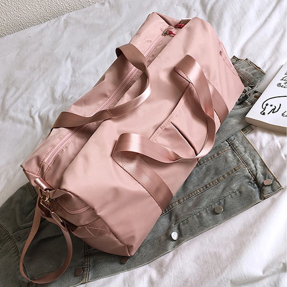 Fashion Large Capacity Shoulder Bags Tote For Women Shoes Tas Travel Bags Waterproof Nylon Bags Dry Wet Women's Handbags