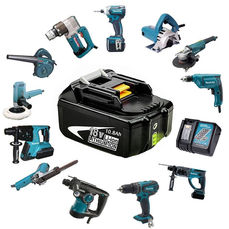 Для Makita 18 в 10800mAh10. 8Ah аккумуляторные электроинструменты батарея с светодиодный Литий-ионный Замена LXT BL1860B BL1860 BL1850