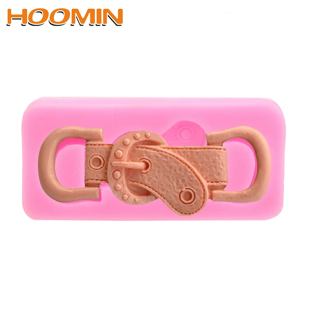 HOOMIN инструменты для украшения торта Формы для шоколада силиконовая форма для выпечки кондитерских изделий форма пряжки ремня 3D помады кремния