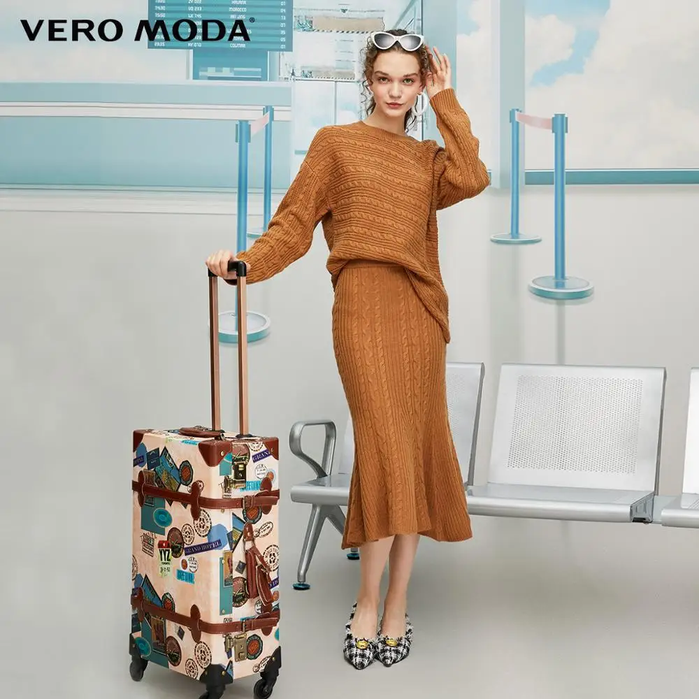 Vero Moda женский шерстяной свитер юбка костюм из двух частей комплект платье | 319446528