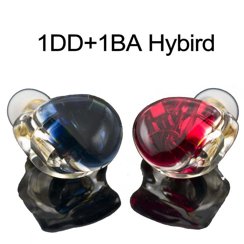 

Hybird Earbuds 1DD+1BA solid injection molding Resin Earphones Hifi Earphone Stereo Monitor DJ Headset Replaceable MMCX Cable