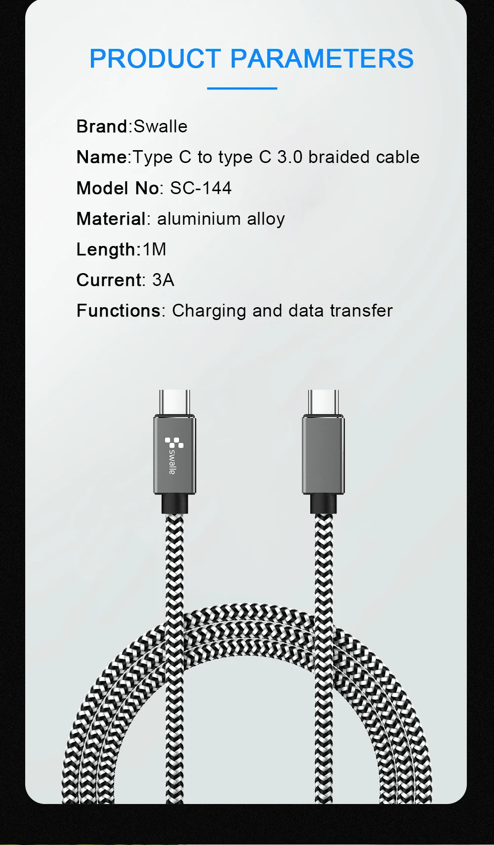 Swalle Быстрая зарядка 3A QC 3,0 micro USB C кабель для android телефона быстрое зарядное устройство Зарядка данных Micro USB кабель мобильный телефон