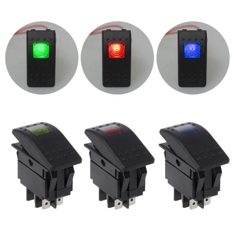 

4 Pin Waterproof 12V 20A Bar Rocker Toggle Switch LED Light Car Boat