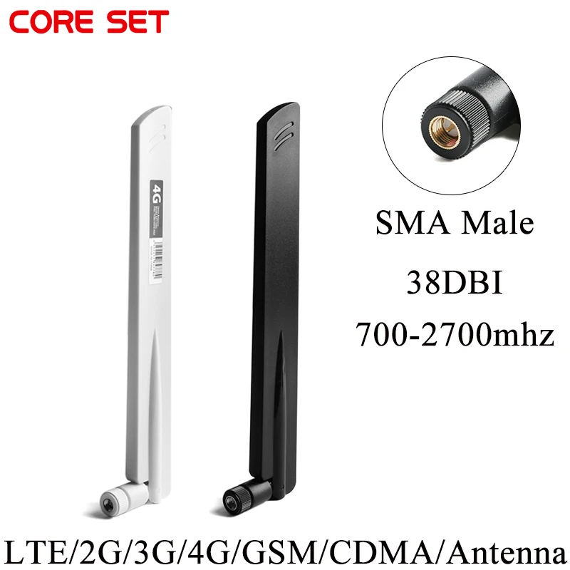 4G LTE 38DBI SMA Male Connector Antenna for GSM/CDMA 3G 4G router modem 700-2700mhz,wireless router antenna