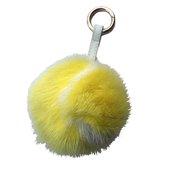 

Fur balls Tennis 10cm 100% Real Mink Fur Pompoms luxurious Genuine Fur Pom Pom For Bag Hats Cap Scarf Attached the Hasp Gift Box