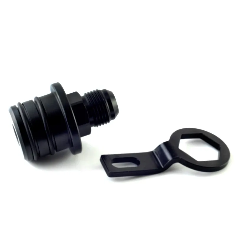 

Black Rear Block Breather Fitting Adapter For Acura Integra Honda CR-V Civic Oil Catch Can B16 B18 B20