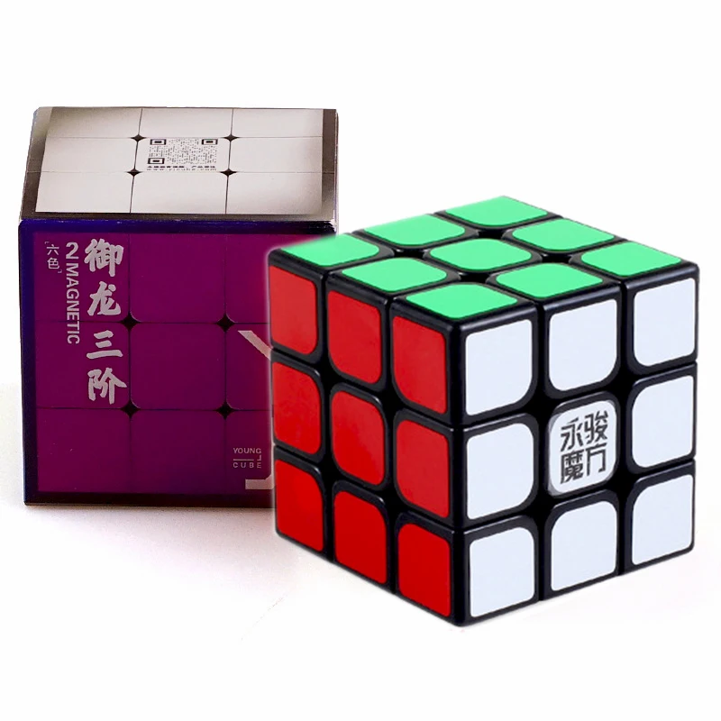 3x3 Black Последняя новинка, магнитный куб 3x3 головоломка куб Yongjun Yulong V2 м Cubo Магнитная 3x3x3, волшебный куб, развивающие игрушки Скорость кубики для малышей - Цвет: 3x3 Black