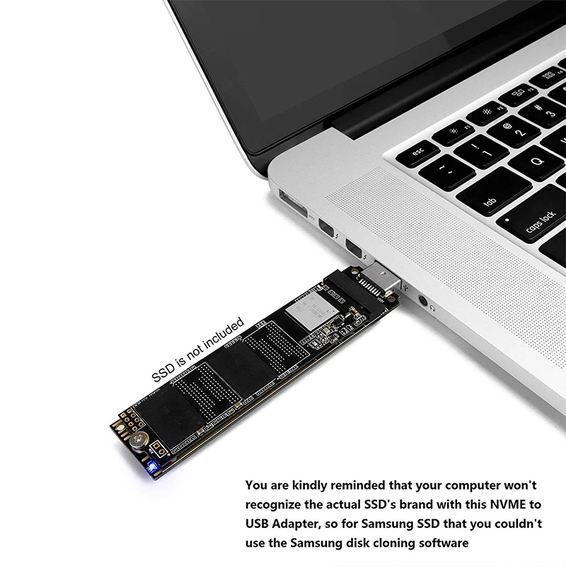 PCI-E M.2 Накопитель SSD с протоколом NVME к usb-адаптеру 3,1 GEN2 10 Гбит/с TYPE-C JMS583 адаптер добавляет кейс для электронного аксессуар