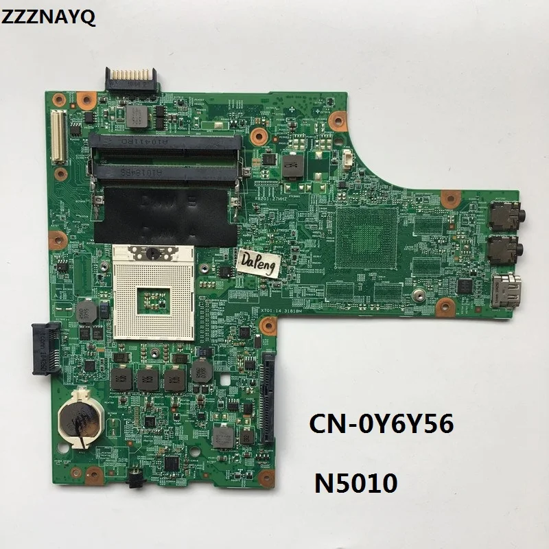 ZZZNAYQ материнская плата для ноутбука DELL Insprion N5010 CN-0Y6Y56 0Y6Y56 09909-1 48.4HH01.011 HM57 материнская плата протестирована на