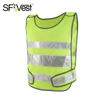 

SFvest Reflective Cycling Vest High Visibility Adjustable Fluorescent Outdoor Safety Vest Night Running Cycling Equipment