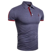 NEGIZBER/брендовые качественные хлопковые мужские Поло, Модные приталенные поло с жирафом, топы с коротким рукавом, однотонные мужские рубашки поло с вышивкой