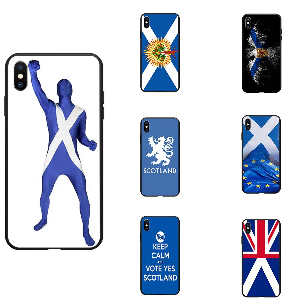 For iPhone 6 7 8 S XR X Plus 11 Pro Max Scotland Flag UK EU Theme Soft TPU Phone Cases Cover Image Logo | Мобильные телефоны и