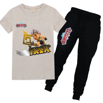 

Children Cartoon T Shirt Long Shorts 2pcs Suit GORMITI Autumn Short-sleeve Pants Sets Boys Clothing Tops Cotton T-shirt Suits