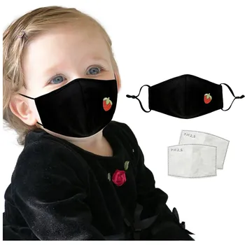 

1pc Kids Baby cotton Masks Knitted strawberry Mask Washable Reusable Cover Face Masks Adjustment Elastic Earloop Mascarilla