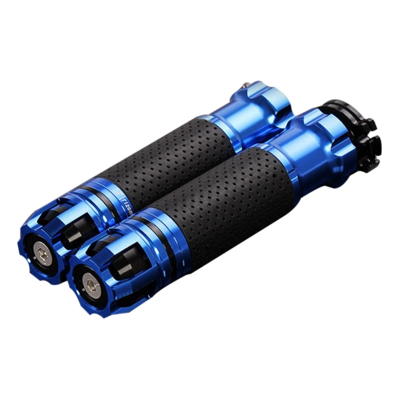 7/8 дюймов 22 мм мотоцикл дроссельная заслонка ЧПУ Алюминиевый Поворотный Руль рукоятки - Цвет: Blue