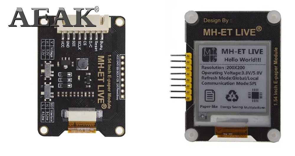 Модуль Epaper AEAK 1 54 дюйма E paper Ink экран дисплея EInk SPI поддержка глобальной части для