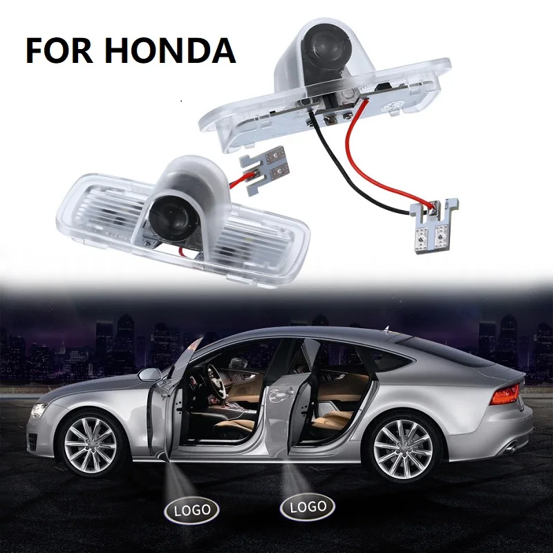 

2Pcs Car Accessories LED Car Door Welcome Logo Light Car styling Laser Projector Ghost Lamp For Honda Accord Crosstour