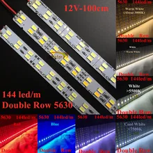 Smarstar 1 м двухрядный 5630(5730) Светодиодный светильник с жесткой полоской 12 в 100 см светодиодный светильник для архитектурного ландшафтного освещения