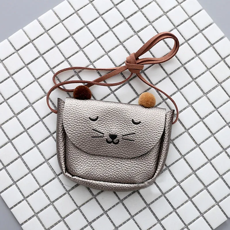 Mini bolso de hombro de Oreja de Gato para mujer y niño, bandolera con dibujos animados de monedero, bolso sencillo
