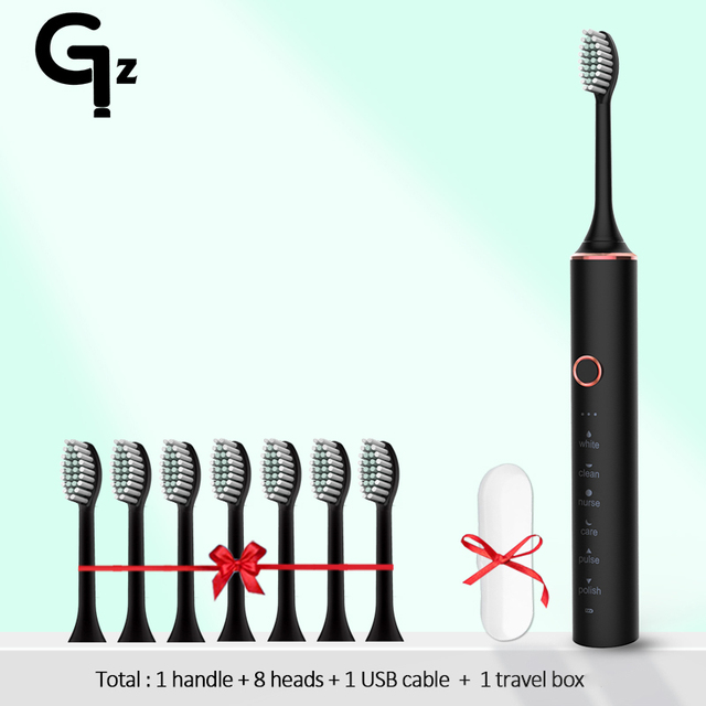 2022 Sonic Electric Toothbrush ipx7 Adult Timer Brush 18 Mode USB Charger Rechargeable Tooth Brushes Replacement Heads Set