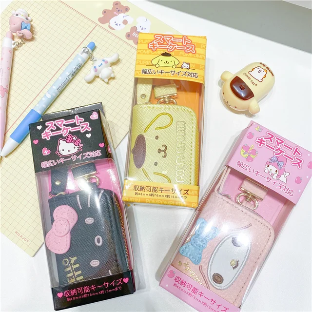 Cute Anime Melody Purin Dog Kt Cat Cinnamoroll Kuromi Toys Car Key Case Cartoon Dolls Bag Decorate Pendant Kawaii Toy Wallet 2