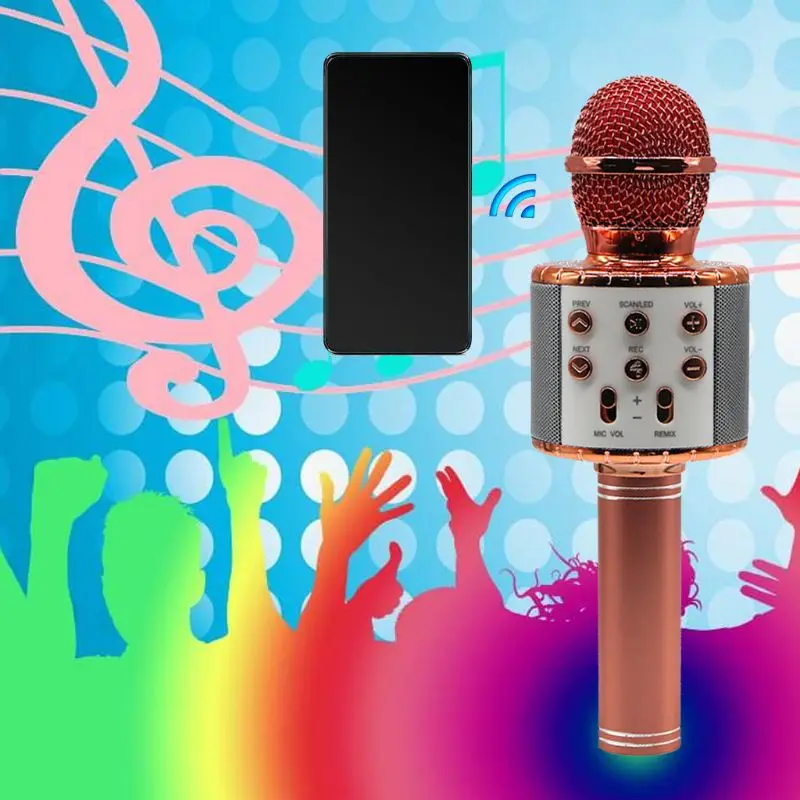 Беспроводной Bluetooth конденсаторный микрофон для караоке динамик плеер KTV музыка