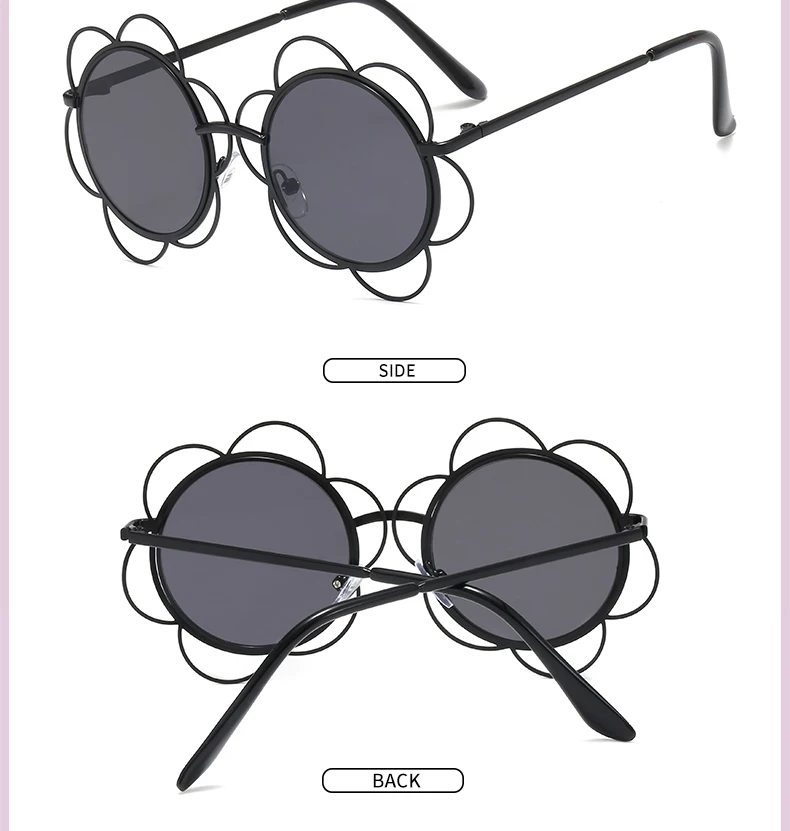 Kinderen Zonnebril дети Zonnebril Metalen Ronde Bloem детский спортивный Zonnebril Voor Meisjes Jongens Oculos