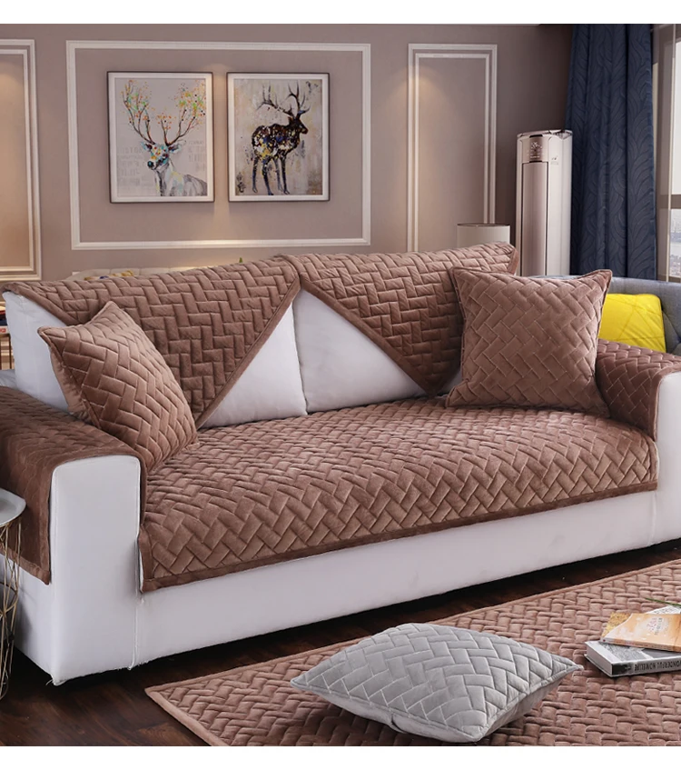 Подушка для дивана Зимний короткий плюшевый полный комплект тканевое покрывало для дивана полотенце с капюшоном полное покрытие четыре сезона универсальная подушка для гостиной