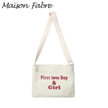 

Maison Fabre Letter Bag lady women Canvas Crossbody bag Girls Casual Print Shopping bag Fashion Ladies Large Capacity Handbag