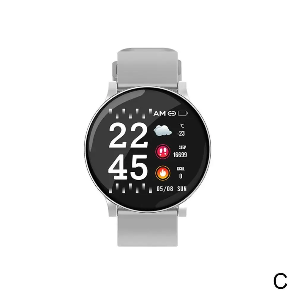 C Silicone strap W8 смарт-браслет кровяное давление фитнес-трекер часы монитор сердечного ритма во время сна смарт-спортивные часы IP67 для Android IOS - Цвет: C Silicone strap