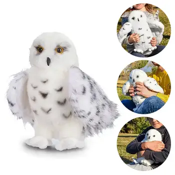 

25cm Plush Stuffed Snowy White Plush Owl Toy Doll White Baby Kids Plush Toys Halloween Christmas Kids Gift For Home Decor