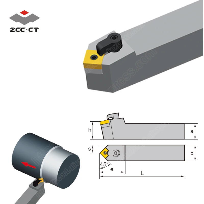 1 шт. ZCCCT токарный инструмент держатель MSDNN2020K12 20*20 Cnc станок лезвие SNMG12