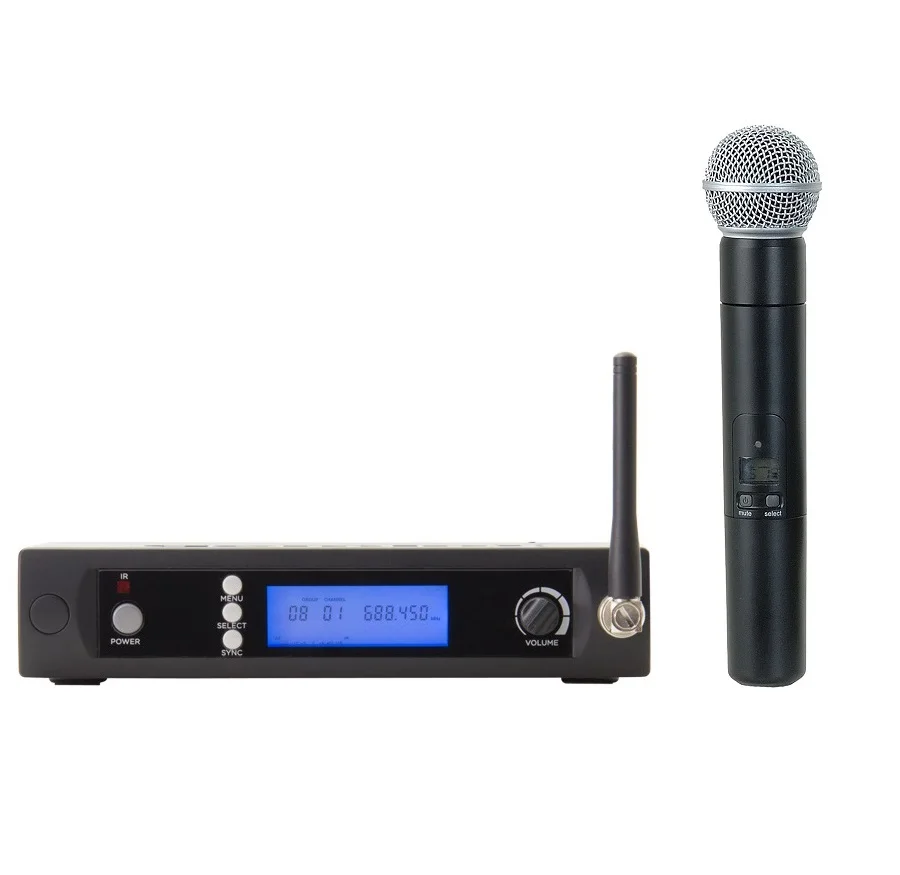 Professional Uhf Wireless Microphone System Wireless Handheld