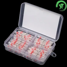 

200PCS Waterproof Heat Shrink Solder Sleeves with Storage Box Wires Insulated Connectors AWG 22-18 crimp wire crimp connector